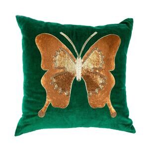 Brand New Mackenzie-Childs Emerald Butterfly Pillow 20x20